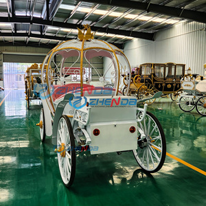 Carruaje Eléctrico ZHENDA de Cenicienta, Blanco, Rosa y Dorado, Carro de Paseo al Aire Libre, Transporte Especial, Carruaje de Calabaza - Product Image 6