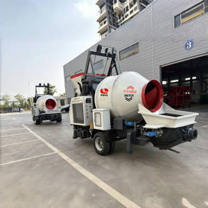 Nueva bomba de hormigón móvil con motor diésel de 40m3 de alta calidad con mezcladoras de hormigón de remolque y bombas para construcción civil - Product Image 1