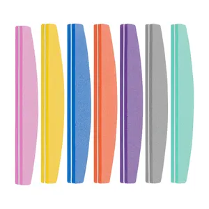 Professional Nail Supplier Wholesale 80 100Grit Stick On Nail Files Pink High Quality Double Side Reusable Zebra White Nail File