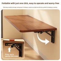 Bureau mural pliable et table d'étude pliante pour balcon, design flottant d'angle
