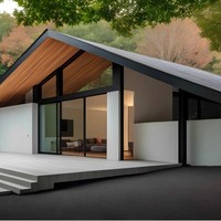 Casa Prefabricada Modular Moderna, de Instalación Rápida, Estructura de Acero Ligero, Villa Prefabricada de 4 Dormitorios con Cochera y Piscina