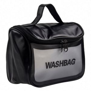 Customized Large Capacity Portable Travel Makeup Transparent Pvc Toiletry Bag for Business & Promotional <b>Gifts</b> - Product Image 1
