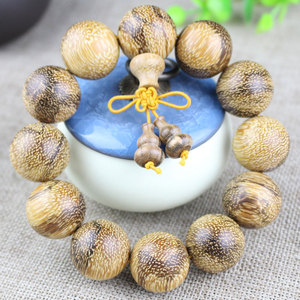 Indonesian Agarwood <b>Bracelet</b> 20mm 12 Beads Unisex Everyday Wear Cultural Collectible Jewelry - Product Image 1