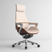 Chaises de bureau en cuir à dossier haut, confortables, luxueuses, en PU, pivotantes, pour invités, directeurs, PDG, chaises de direction