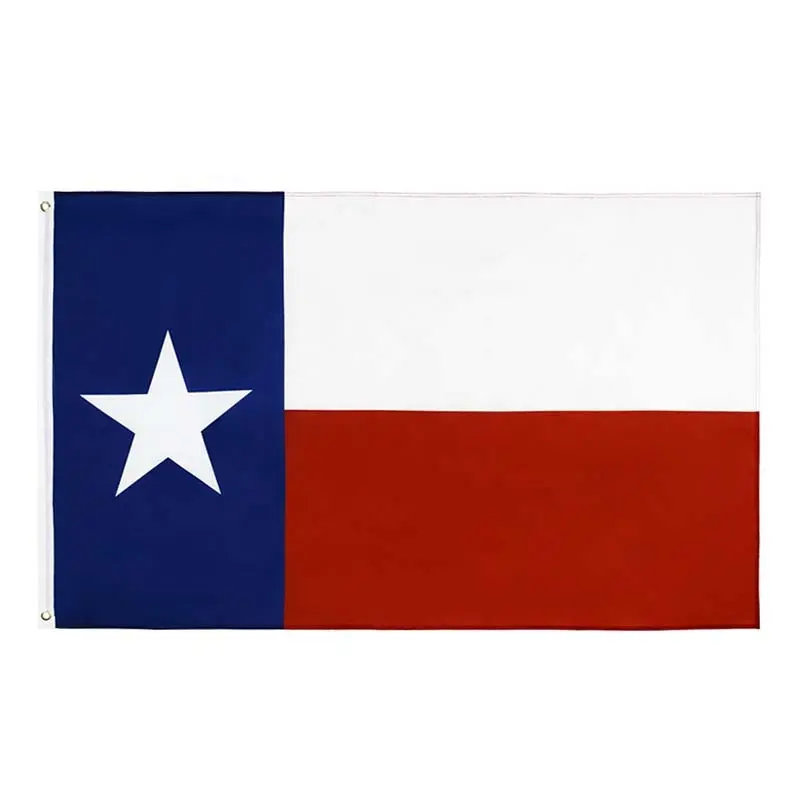Venta al por mayor 100% poliéster 3x5ft Stock fábrica impresa EE. UU. Bandera del estado de Texas EE. UU. Estados Unidos TX banderas de la bandera de Texas