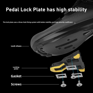 Placa flotante antideslizante de 6 grados con bloqueo automático para tacos de bicicleta de carretera, compatible con sistema <span class=keywords><strong>SL</strong></span>, accesorios para bicicleta - Product Image 6