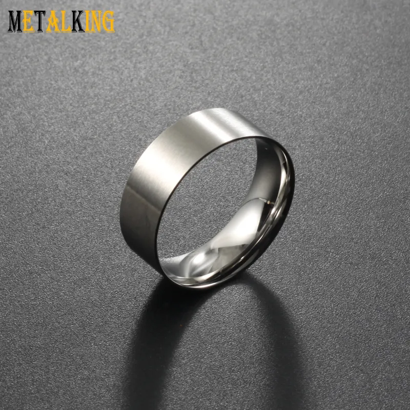 8mm Stainless Steel Ring Cores DIY Blank Inlay Wedding Band Ring,Customized Dimension Available