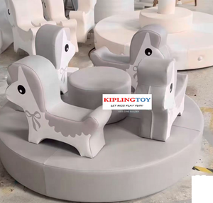 سعر المصنع بألوان الباستيل اللعب اللينة الكهربائية الصغيرة Merry Go للبيع - Product Image 2