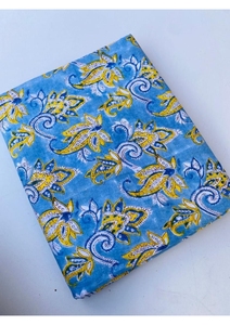 Hermosa Tela de Algodón India Hecha a Mano con Estampado Floral de Alta Calidad para Vestidos de Niñas, Camisas, Trajes, Ropa de Niños y Sofás - Product Image 4