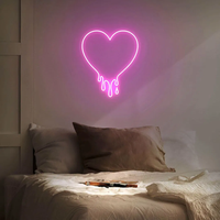 Lampe à néon LED coeur fondant personnalisée Prix d'usine en Chine de gros