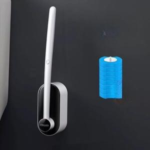 Offre Spéciale 8 pièces tête éponge sans angle mort ensemble de <span class=keywords><strong>brosse</strong></span> de toilette jetable avec liquide de nettoyage autonome <span class=keywords><strong>brosse</strong></span> de nettoyage de toilette - Product Image 6
