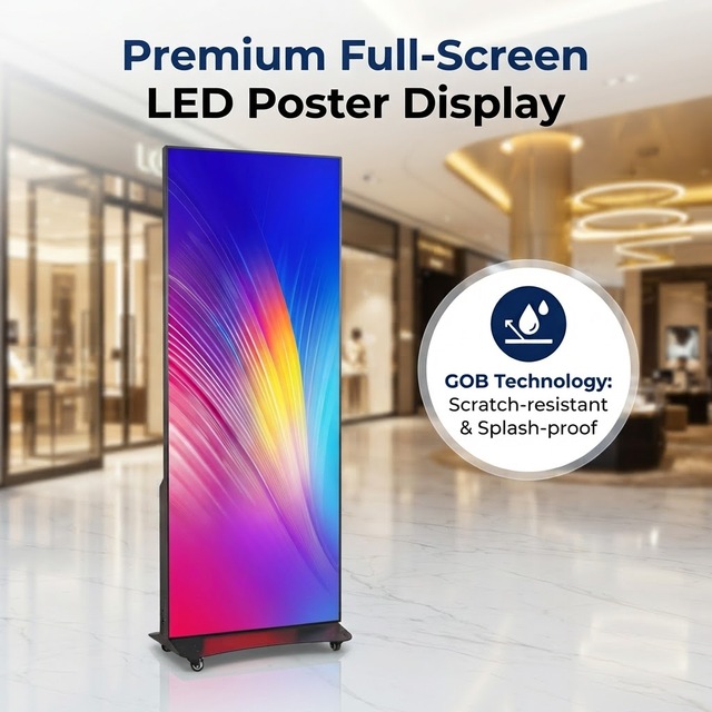 Muen Stand Various Size Indoor LED Poster Big Screen P1.53 P1.8 P2 P2.5 Digital Led Advertising Display
