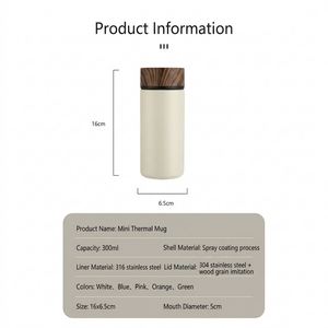 Portable 300ml Mini Insulated Thermos Mug Custom Logo Thermos Water Bottle Business Travel Gift OEM ODM Bulk Wholesale - Product Image 3