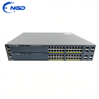 Switch de Red Gigabit Ethernet Administrado de 24 Puertos, 2 SFP Uplink, Capa 2, Switch LAN Empresarial para Campus, Usado, WS-C2960-24TC-L