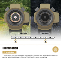SPINA OPTCIS Tactical Solar Energy Waterproof Tan Red Dot Sight Scope dengan 2 Reticel dan Fitur Tahan Guncangan