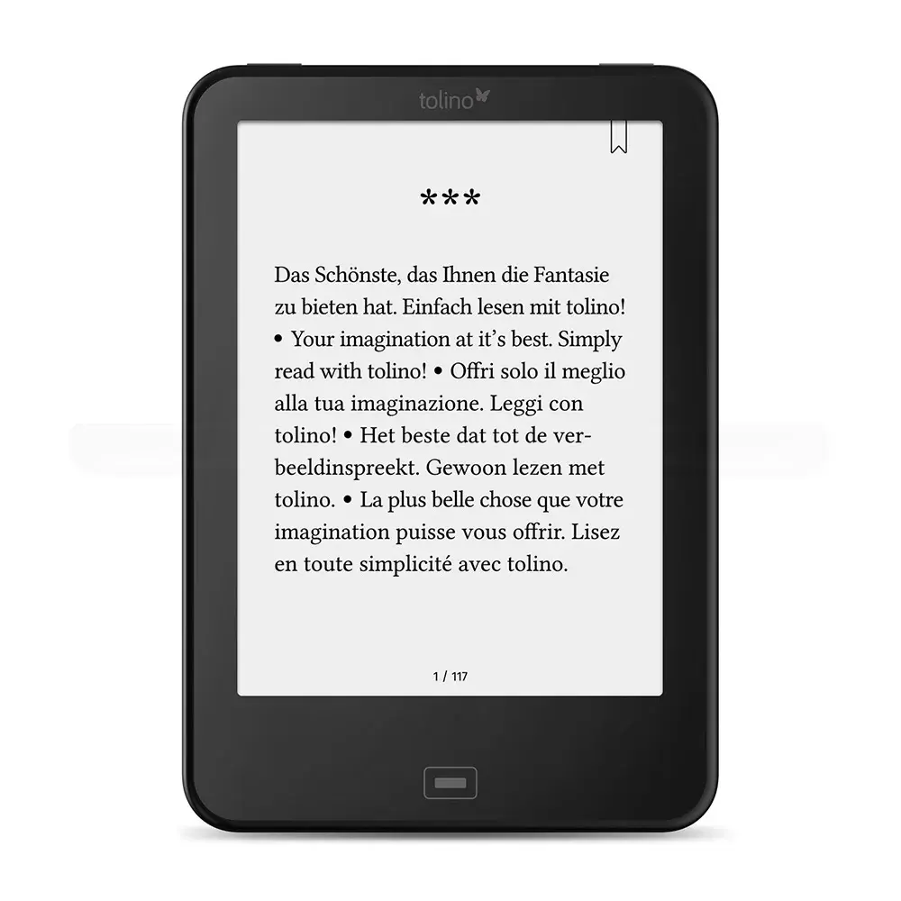 Hàng ngày không thấm nước tolino tầm nhìn 2 E đọc E-ink 6 inch 1024x758 màn hình cảm ứng eBook Reader Wifi tap2 bìa cho trang chuyển!