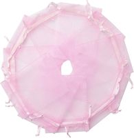 Kantong Hadiah Organza Tali Serut Terjamin Berkualitas, Kantong Perhiasan Jala Transparan untuk Pesta Natal Pernikahan, Siap Kirim