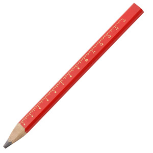 Crayon plat rouge standard pour charpentier, mine noire, pour dessin technique et travail du bois, origine Shandong, impression numérique - Product Image 1