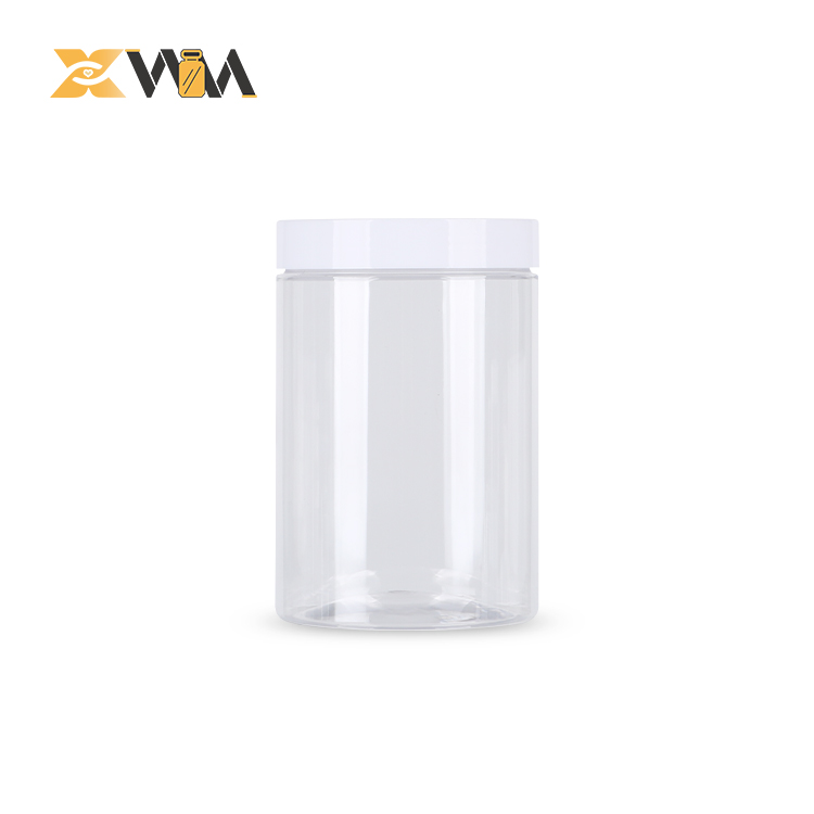 Factory Direct PET Jar 400-800ml Clear Glossy Finish with Induction Seal for Herbal Extract Products
