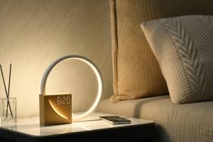 <span class=keywords><strong>2025</strong></span> mới Hiện Đại Đèn cạnh giường ngủ với cảm ứng Dimmer trắng tự nhiên tiếng ồn thời gian hiển thị USB đầu ra sạc ấm trắng đêm đèn - Product Image 5