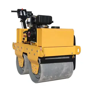 Automatic Gasoline Engine FVR600D Back Walking Double Drum Roller Compactor Vibratory Road Roller For Exporting