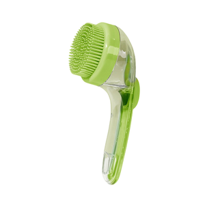 Custom Logo Dog Bath <b>Brush</b> Long Handle <b>Pet</b> Shampoo Silicone Puppy Massage Dog Shower <b>Brush</b> with Soap Dispenser - Product Image 5