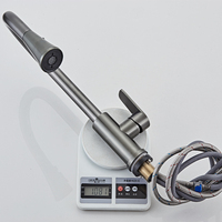 Robinet de cuisine gris moderne avec douchette extractible Robinet d'eau en aluminium et mitigeur de cuisine chaud et froid Robinets d'évier