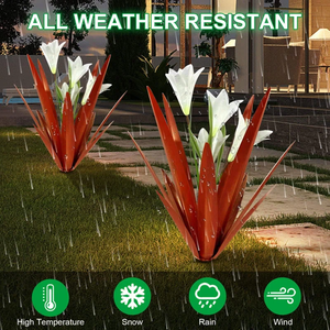 Ornement de plante <span class=keywords><strong>d</strong></span>'<span class=keywords><strong>agave</strong></span> en métal peint à la main pour la <span class=keywords><strong>d</strong></span>écoration intérieure Art de jardin et sculpture de pelouse - Product Image 4