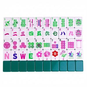 Juego completo de Mahjong americano de acrílico verde de 4 capas, personalizable al por mayor, con diseño moderno y creativo, incluye estantes y accesorios, para fiestas y eventos. - Product Image 1