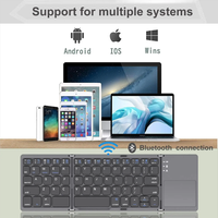 Boîtier en alliage métallique, clavier pliable, chargement de type C, mise en veille automatique, économie d'énergie, sans pilote, plug and play