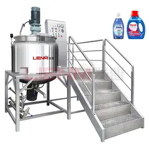 Mixer Gel cair 500L 1T 2T, peralatan mesin kimia, mesin pembuat sabun cair Mixer homogen