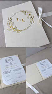 Certificat de <span class=keywords><strong>Mariage</strong></span> Islamique Élégant de Luxe à Couverture Rigide Certificat de Nikah <span class=keywords><strong>Faire</strong></span>-<span class=keywords><strong>Part</strong></span> de <span class=keywords><strong>Mariage</strong></span> en Lin - Product Image 6