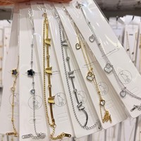 Gelang Baja Anti Karat Lapis Emas 18K Laris Manis, Tahan Kusam, Berbagai Model, Perhiasan Wanita untuk Pemakaian Sehari-hari, Tersedia Grosir