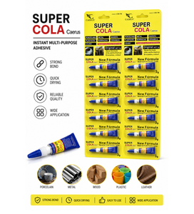 Pegamento Multiusos Instantáneo CAERUS Super <span class=keywords><strong>Cola</strong></span> 3g, Adhesivo Fuerte para Plástico, Metal, Madera, Goma, Cerámica, Material del Japón - Product Image 1