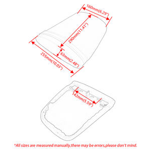 Siège passager arrière de moto compatible avec <span class=keywords><strong>Honda</strong></span> CBR1000RR 2004 2005 2006 <span class=keywords><strong>2007</strong></span> <span class=keywords><strong>CBR</strong></span> <span class=keywords><strong>1000</strong></span> RR <span class=keywords><strong>CBR</strong></span> 1000RR 04 05 06 07 - Product Image 2