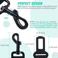 Ceinture de sécurité pour chien réglable et portable avec logo personnalisé pour voiture