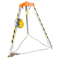 Trépied de sauvetage hydraulique durable Evo 500 kg pour entrée en espace confiné et protection contre les chutes