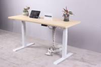 Bureau debout électrique moderne à double moteur, en acier inoxydable, réglable en hauteur