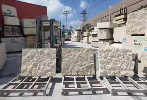 Revêtement mural en <span class=keywords><strong>pierre</strong></span> <span class=keywords><strong>naturelle</strong></span> polie, <span class=keywords><strong>pierre</strong></span> <span class=keywords><strong>calcaire</strong></span> beige à face brisée, pour usage extérieur dans les projets hôteliers et de villas - Product Image 2