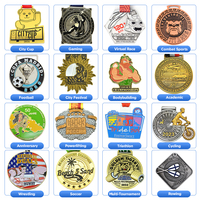 Échantillon Gratuit Médaille Sportive Personnalisée en Métal Plaqué Argent, Style Moderne Antique, pour Course de Basketball, Marathon, et Récompenses Sportives