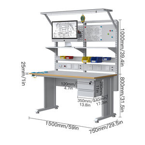 Établi antistatique robuste pour mécaniciens et électriciens Nouveaux meubles de laboratoire ESD d'occasion pour la construction - Product Image 1