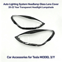 Couverture de lentille en verre pour phare LED 25W, abat-jour transparent pour Tesla Model 3/Y, système d'éclairage automobile