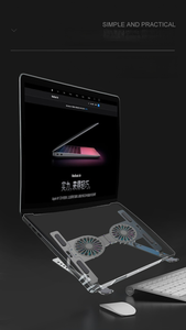 Supporto per Laptop pieghevole in alluminio da tavolo ergonomico portatile regolabile in altezza - Product Image 3