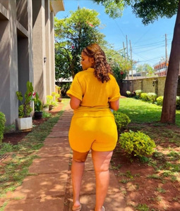 En Stock M-<span class=keywords><strong>XXL</strong></span> C250609 Ensemble Pantalon et T-shirt de Qualité Décontracté 2 Pièces Femme Haut et Short pour l'Été et la Vie Quotidienne - Product Image 6