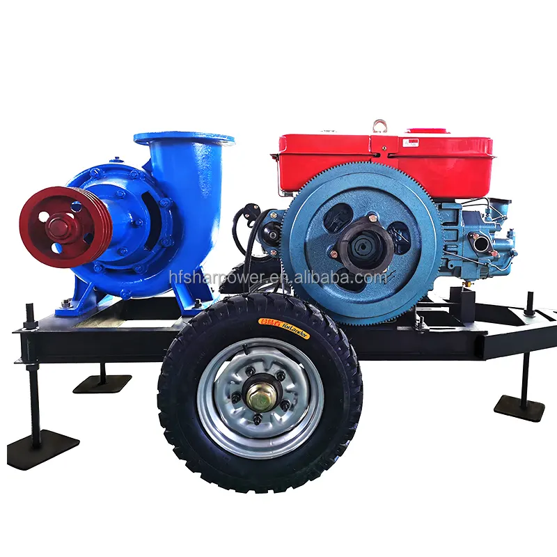 SHARPOWER grossista mobile flusso misto 8hp 15hp 25hp 30hp motore diesel pompa dell'acqua azionata per l'irrigazione