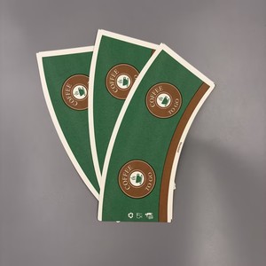 Factory Wholesale Custom Size Flexographic <b>Printed</b> Disposable <b>Paper</b> Cup Fan for Coffee Shop Cups - Product Image 1