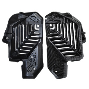 Cubierta de radiador de Piezas de motocicleta, adecuada para protector de radiador modificado Honda, cubierta de radiador con patrón de fibra de carbono - Product Image 4