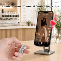 Anneau de défilement à télécommande Diamond pour TikTok, déclencheur d'appareil photo selfie, tourneur de page pour e-book, accessoires mobiles iPhone Android