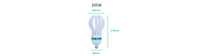 Ampoule à économie d'énergie en forme de fleur E27 6400k Ampoule à économie d'énergie 105w Ampoule à économie d'énergie