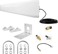 Antenne périodique 4G LPDA Log Poynting Sectorial Ubiquity Sector Panel 11dBi Gain 50 Ohm pour connecteur mâle Fixed Wall Mount